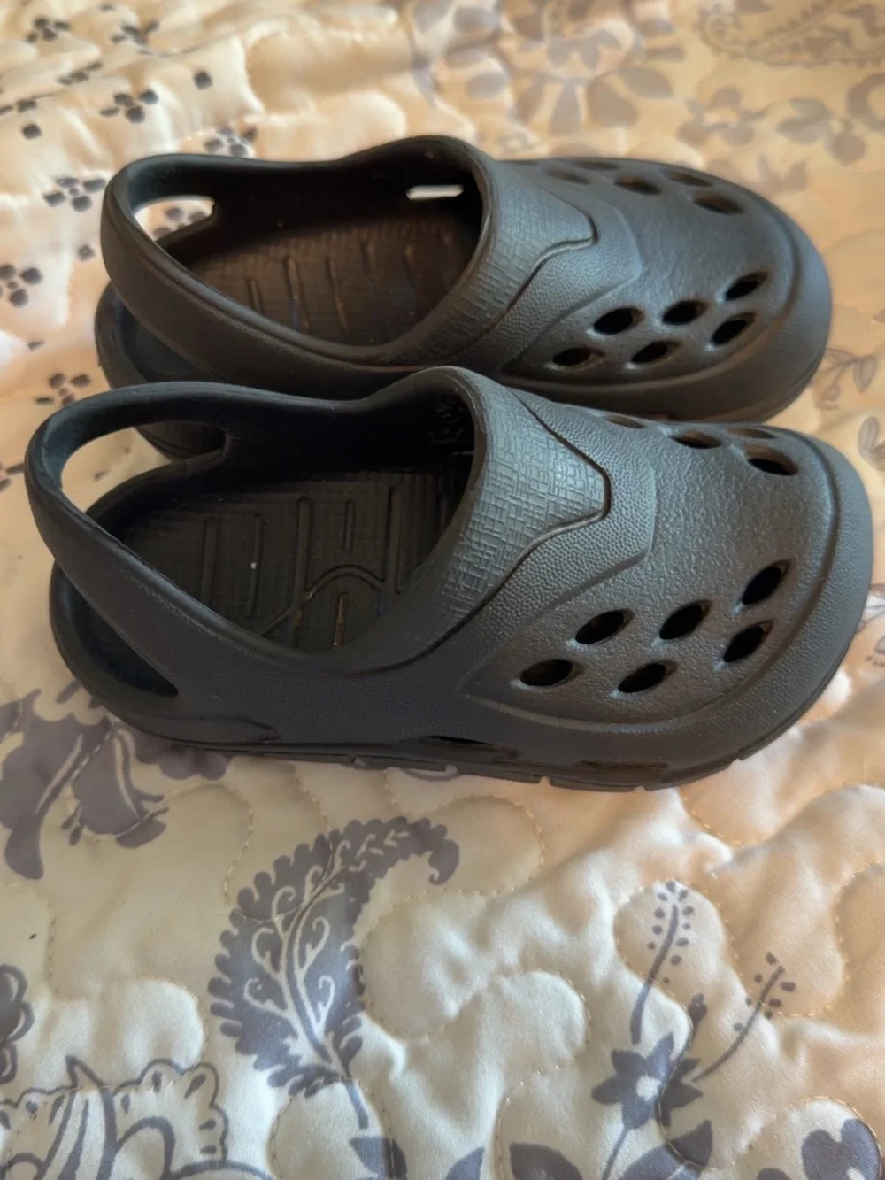 Kids Black Slip-On Clog Shoes